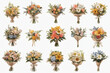 set of flowers 91