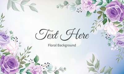 Wall Mural - Elegant Floral Frame Background With Beautiful Floral