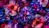 Floral Beauty with Purple and Pink Blooms, Nature and Garden Concept, Colorful and Bright Background