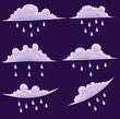 Aesthetic purple coloud and rain
