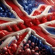 United Kingdom flag in abstract 3d digital art form, generative AI