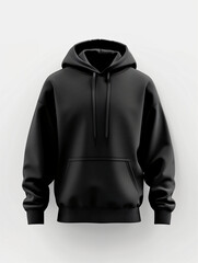 Wall Mural -  black hoodie mock up isolated on white background