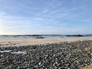 Wall Mural - Panoramic view of the tidal zone in St. Clement, Jersey