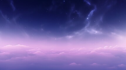 Wall Mural - Majestic Purple Gradient Moonlit Sky with Stars and Clouds - Canon RF 50mm f/1.2L USM Capture