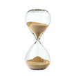 © KimlyPNG - A classic hourglass with sand flowing through it isolated on transparency background PNG