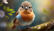 Cute Little Bird - 3D Illustration of a Little Bird
