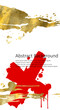 Gold foil abstract grunge banner. Texture, gold foil effect background vector illustration.