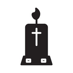 Poster - candle light flame Glyph Icon