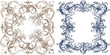 © Mark - Vector vintage border frame engraving with retro ornament pattern in antique rococo style