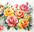 beautiful flower watercolour painting on paper