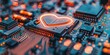 © Ben - A Heart Integrated into a Circuit Board, Symbolizing the Convergence of Technology and Human Emotions, Generative AI