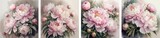 Beautiful peony flower for wedding invitation, card or poster.