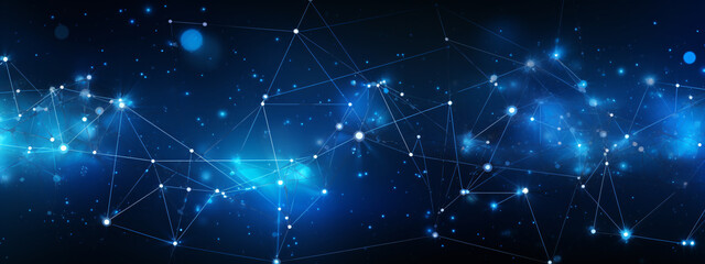 Fototapete - blue tech background