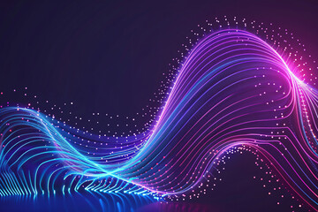 Technology data background glowing particles abstract futuristic and technology digital wave particles glowing background, 3D rendering