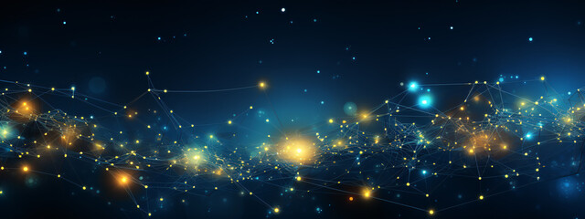 tech background with connected dots