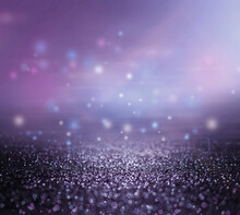 Abstract Of Purple Diamonds Dust With Bokeh Background