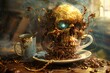 Coffee is poison abstract art Generative Ai 