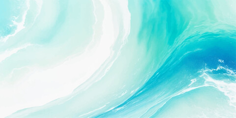 abstract soft blue and green abstract water color ocean wave texture background. banner graphic reso