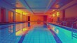 © Dvid - Swimming pool with a large pool where you can swim and train in peace. Generative AI