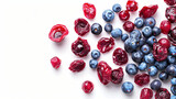Fototapeta Londyn - Dried cranberry mix blueberry fruit isolated.