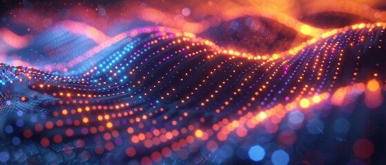 Aufkleber - Concept of neon light background with disco neon light. A rendering of neon light background in 3D.