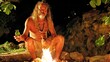Shaman. The shaman communicates with the spirits. Shamanic ritual. Communication with the spirits. Honoring the ancestors.