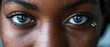 Close up eyes of black woman