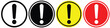 © Firman - Exclamation mark icon. Exclamation marks vector icons set. Warning and caution mark vector illustration, collection of exclamation icons, exclamation mark icon set, icon set