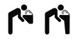 Symbol sign. Drinking fountain pictogram, drinking fountain sign.eps 10