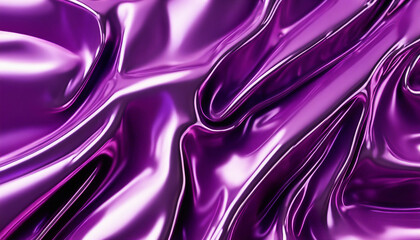 Sticker - Purple liquid chrome shiny metal smooth liquid satin texture background