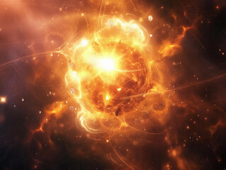 Wall Mural - Fiery Cosmic Phenomenon