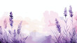 Watercolor lavender background with a copy space 