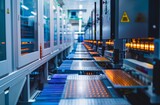 Fototapeta Uliczki - Automated chip manufacturing