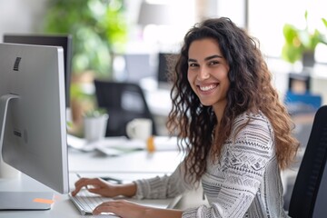 a woman smiling at the camera