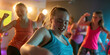 Teenager with Down syndrome leading a dance fitness class. Learning Disability