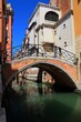 Ponte Duodo bridge in Venice, Italy. Sunny weather in Italy.