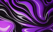 抽象的な流体ホログラフィック虹色ネオン曲線波の動き暗い背景 3D レンダリング。バナー、背景、壁紙、カバーのグラデーション デザイン要素
