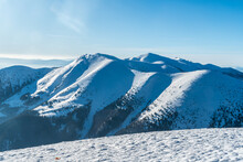Winter Mala Fatra Mountains In Slovakia From Stoh Hill