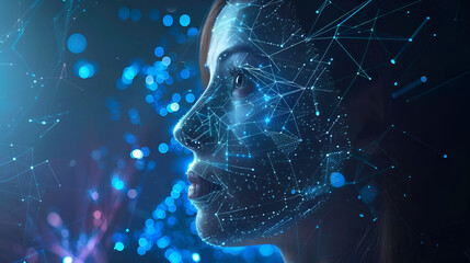 artificial intelligence face-concept AI face