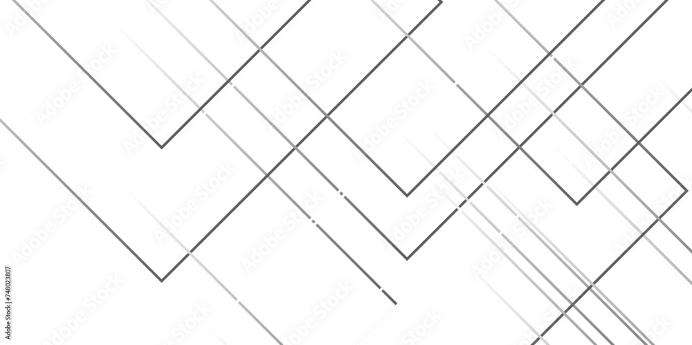 Abstract grey lines on white background with luxury shapes architecture ...