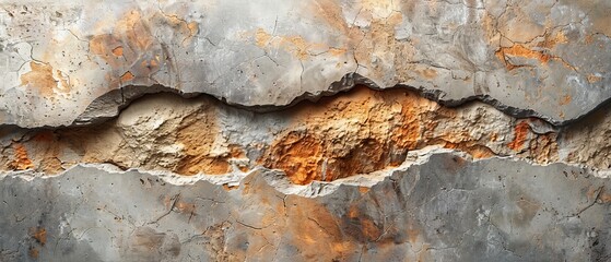 Poster - Cement and concrete texture is used as the pattern and background for this horizontal design.