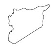 Syria Outline Silhouette Map