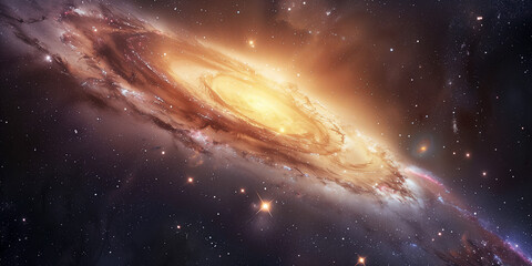 Wall Mural - design a galaxy texture with stars, nebulas, and cosmic swirls in a dark expanse.