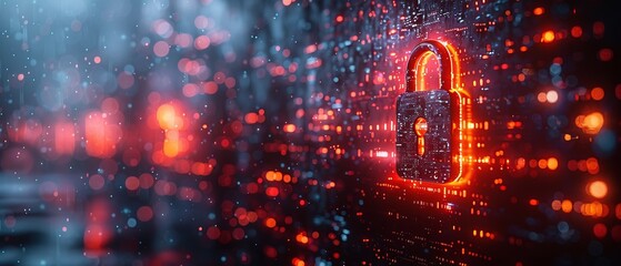 Leinwandbilder - Cybersecurity, firewall security, Data protection, information safety and encryption, secured access to user data.