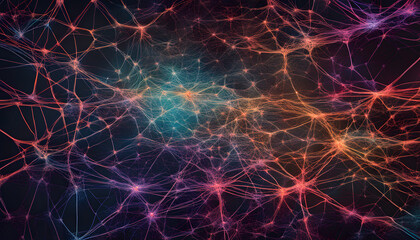 Digital Neural Network: Horizons of Artificial Intelligence background wallpaper