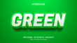 © Rafly - Editable green text effect with 3d style