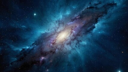 Wall Mural - Galaxy in space with stars, created with some elements made with generative AI