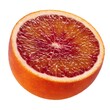 Half of sicilian orange isolated on white background 