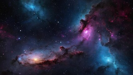 Wall Mural - Nebula in space with stars, created with some elements made with generative AI
