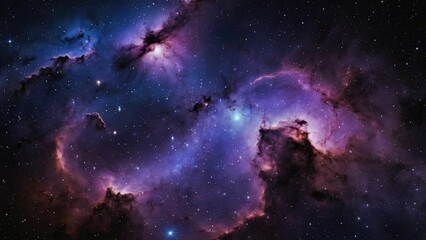 Wall Mural - Nebula in space with stars, created with some elements made with generative AI